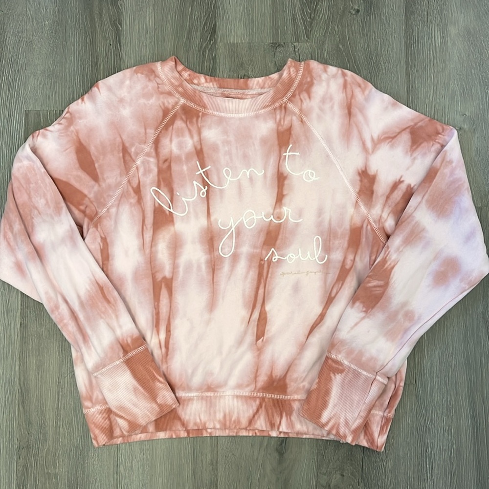 Spiritual Gangster Bridget Raglan Pullover Tie Dye Sweatshirt